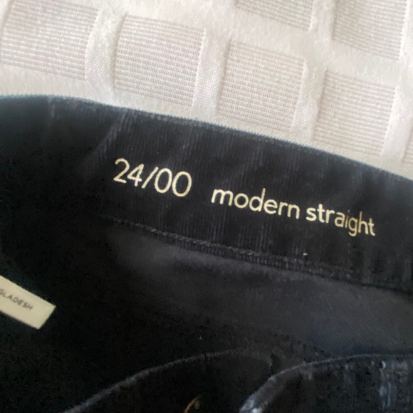 Ann Taylor Loft Black Straight Leg Corduroy Jeans - Picture 5 of 11